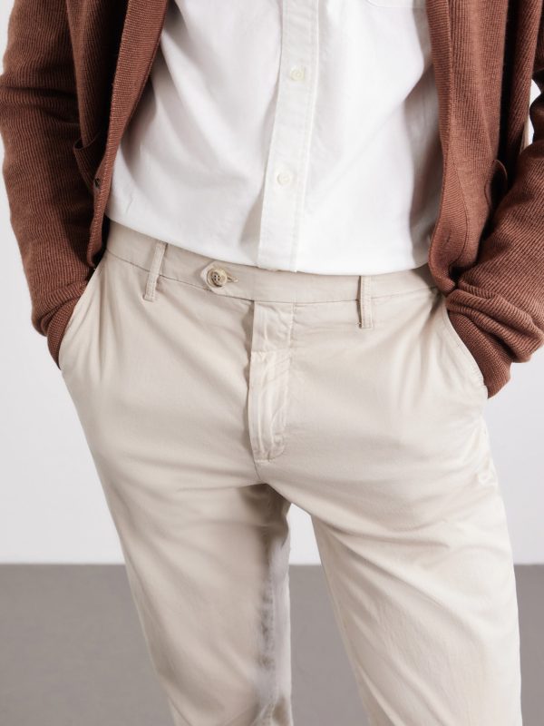 Slim-Fit Stretch Cotton-Blend Gabardine Trousers - E1 Slim-Fit Stretch Cotton-Blend Gabardine Trousers - E1