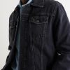 Leather-Trimmed Denim Jacket - CU Leather-Trimmed Denim Jacket - CU