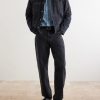 Leather-Trimmed Denim Jacket - OU Leather-Trimmed Denim Jacket - OU