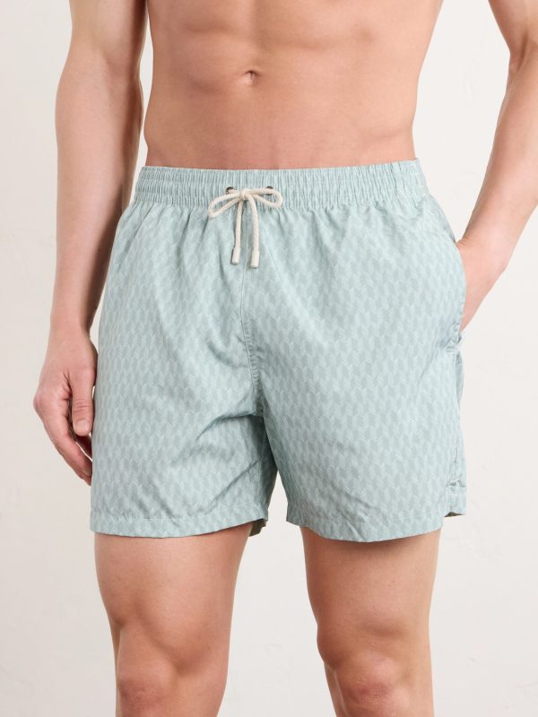 Straight-Leg Mid-Length Printed Swim Shorts - OU Straight-Leg Mid-Length Printed Swim Shorts - OU
