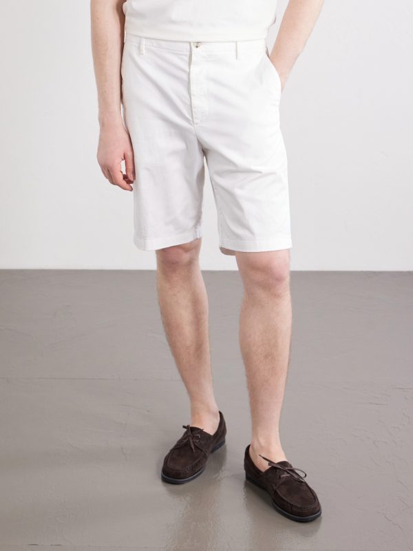 Straight-Leg Stretch Cotton-Blend Gabardine Shorts - FR Straight-Leg Stretch Cotton-Blend Gabardine Shorts - FR