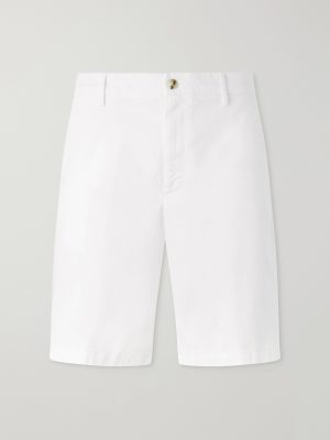 Straight-Leg Stretch Cotton-Blend Gabardine Shorts
