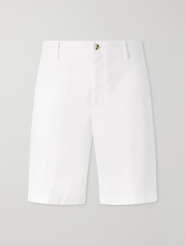 Straight-Leg Stretch Cotton-Blend Gabardine Shorts Straight-Leg Stretch Cotton-Blend Gabardine Shorts