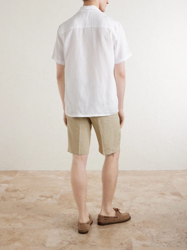 Camp-Collar Linen Shirt - BK Camp-Collar Linen Shirt - BK