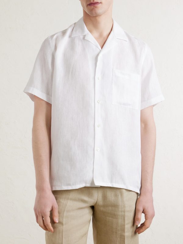 Camp-Collar Linen Shirt - FR Camp-Collar Linen Shirt - FR
