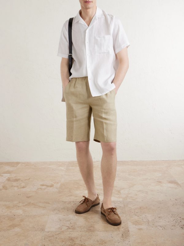 Camp-Collar Linen Shirt - OU Camp-Collar Linen Shirt - OU