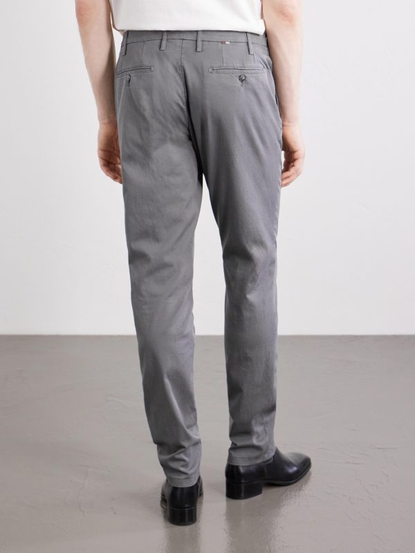 Slim-Fit Stretch Cotton-Blend Gabardine Trousers - BK Slim-Fit Stretch Cotton-Blend Gabardine Trousers - BK