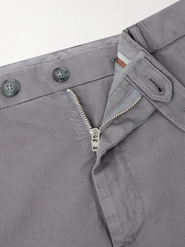 Slim-Fit Stretch Cotton-Blend Gabardine Trousers - CU Slim-Fit Stretch Cotton-Blend Gabardine Trousers - CU