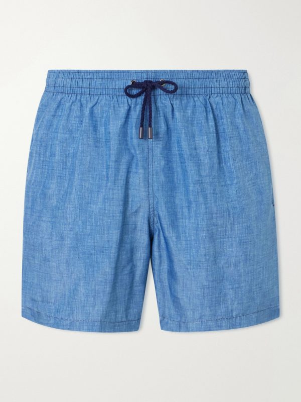 Straight-Leg Mid-Length Swim Shorts