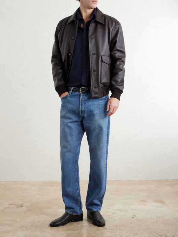 Herringbone Cotton and Lyocell-Blend Shirt - OU Herringbone Cotton and Lyocell-Blend Shirt - OU