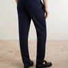 Straight-Leg Linen Trousers - BK Straight-Leg Linen Trousers - BK