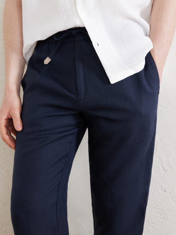 Straight-Leg Linen Trousers - CU Straight-Leg Linen Trousers - CU