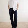 Straight-Leg Linen Trousers - OU Straight-Leg Linen Trousers - OU
