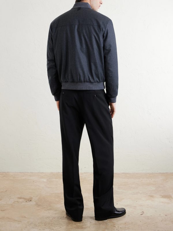 Wool Bomber Jacket - BK Wool Bomber Jacket - BK