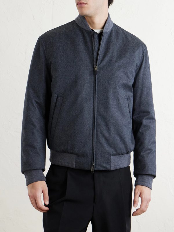 Wool Bomber Jacket - FR Wool Bomber Jacket - FR