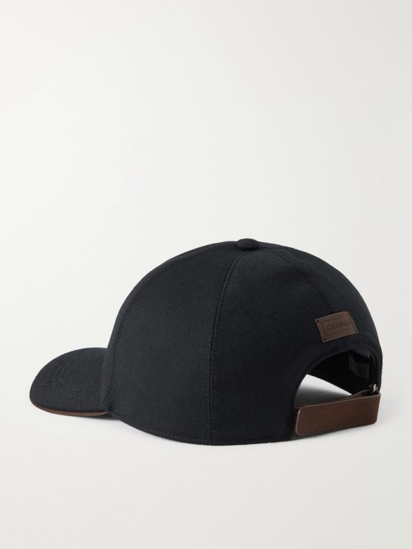Logo-Appliquéd Wool Cap - BK