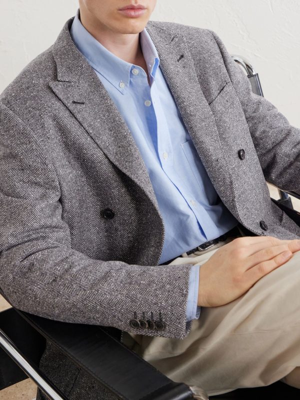 Kei Herringbone Wool and Cashmere-Blend Suit Jacket - CU Kei Herringbone Wool and Cashmere-Blend Suit Jacket - CU