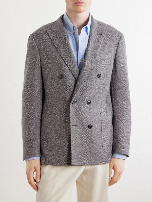 Kei Herringbone Wool and Cashmere-Blend Suit Jacket - FR Kei Herringbone Wool and Cashmere-Blend Suit Jacket - FR
