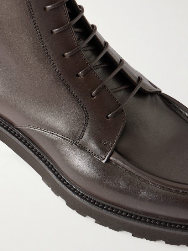 Leather Lace-Up Boots - CU
