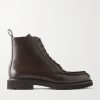 Leather Lace-Up Boots