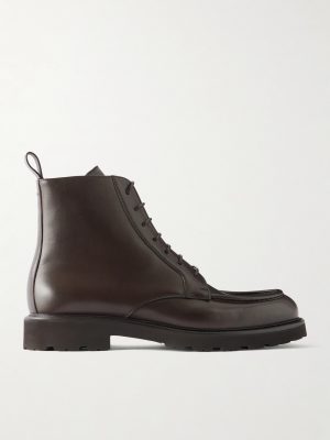 Leather Lace-Up Boots
