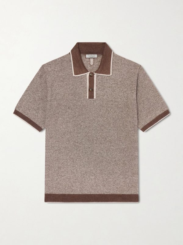 Linen, Silk, Cotton and Modal-Blend Terry Polo Shirt Linen, Silk, Cotton and Modal-Blend Terry Polo Shirt