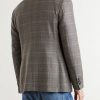 Kei Prince of Wales Checked Linen Suit Jacket - BK Kei Prince of Wales Checked Linen Suit Jacket - BK