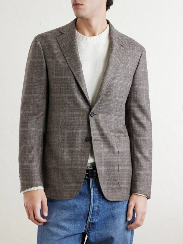 Kei Prince of Wales Checked Linen Suit Jacket - FR Kei Prince of Wales Checked Linen Suit Jacket - FR