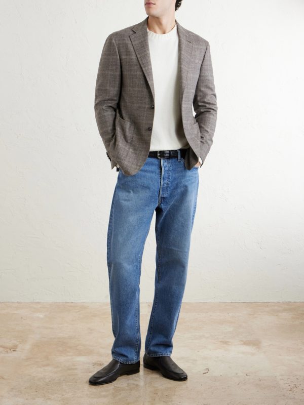 Kei Prince of Wales Checked Linen Suit Jacket - OU Kei Prince of Wales Checked Linen Suit Jacket - OU