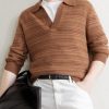 Wool and Cashmere-Blend Polo Sweater - CU Wool and Cashmere-Blend Polo Sweater - CU