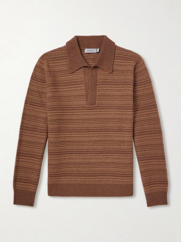 Wool and Cashmere-Blend Polo Sweater Wool and Cashmere-Blend Polo Sweater