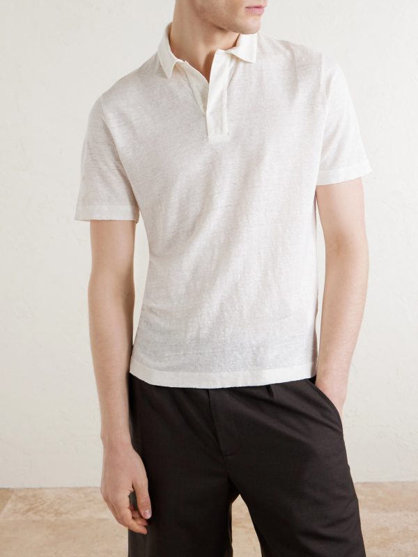 Linen Polo Shirt - FR Linen Polo Shirt - FR