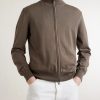 Slim-Fit Cotton Zip-Up Sweater - FR Slim-Fit Cotton Zip-Up Sweater - FR