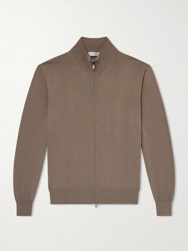 Slim-Fit Cotton Zip-Up Sweater Slim-Fit Cotton Zip-Up Sweater
