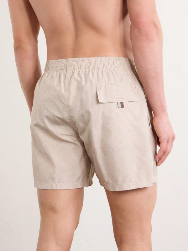 Straight-Leg Mid-Length Swim Shorts - BK Straight-Leg Mid-Length Swim Shorts - BK