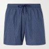 Straight-Leg Mid-Length Printed Swim Shorts Straight-Leg Mid-Length Printed Swim Shorts