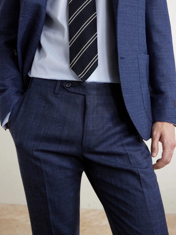 Travel Straight-Leg Wool, Silk and Linen-Blend Suit Trousers - CU