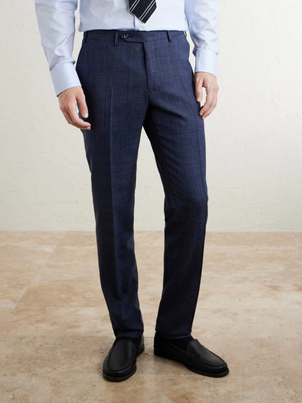 Travel Straight-Leg Wool, Silk and Linen-Blend Suit Trousers - FR