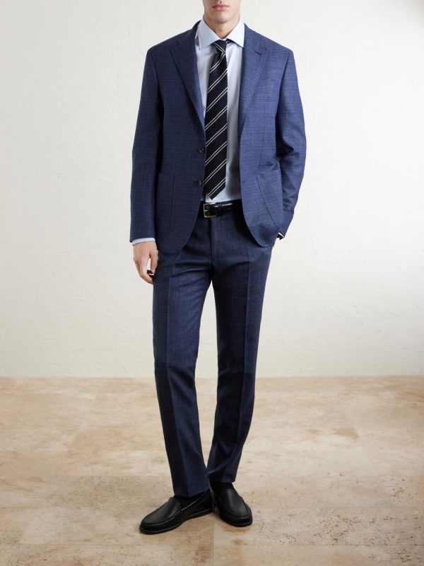 Travel Straight-Leg Wool, Silk and Linen-Blend Suit Trousers - OU