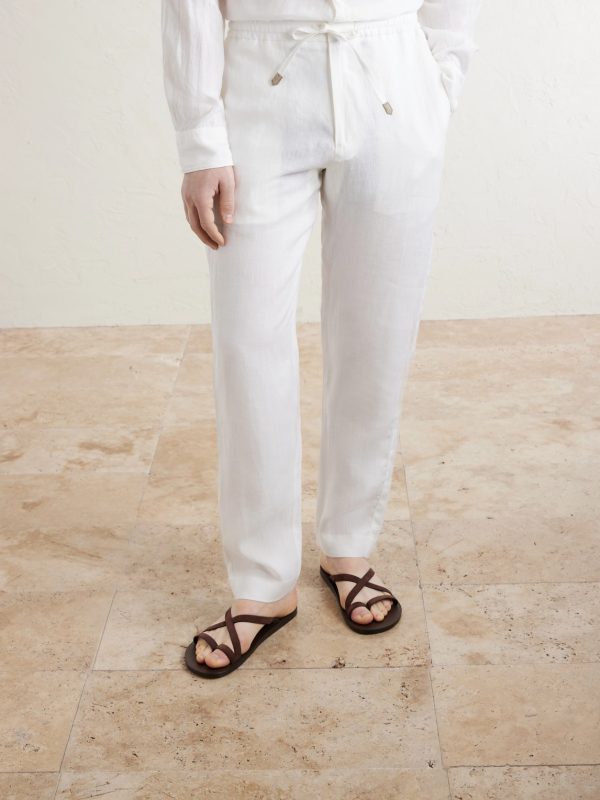 Straight-Leg Linen Trousers - FR Straight-Leg Linen Trousers - FR