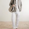 Straight-Leg Linen Trousers - OU Straight-Leg Linen Trousers - OU