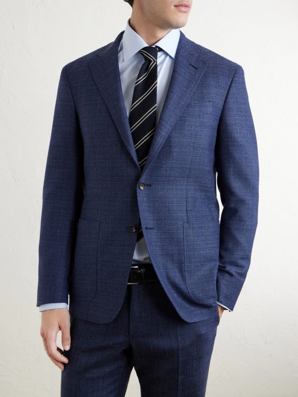 Wool, Silk and Linen-blend Suit Jacket - FR Wool, Silk and Linen-blend Suit Jacket - FR