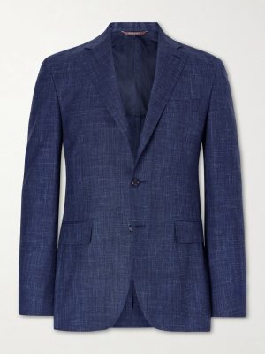 Wool, Silk and Linen-blend Suit Jacket