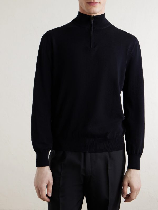 Cotton Half-Zip Sweater - FR
