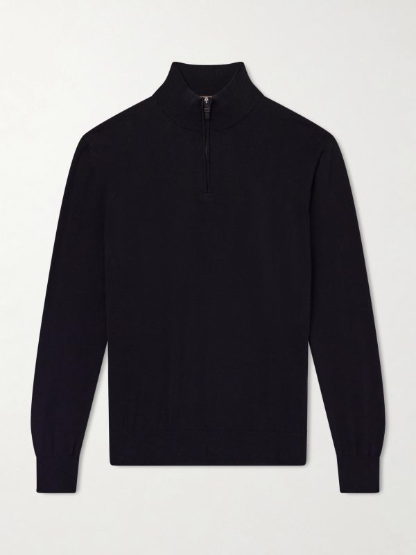 Cotton Half-Zip Sweater
