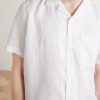 Camp-Collar Linen Shirt - CU