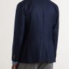 Double-Breasted Virgin Wool-Hopsack Blazer - BK Double-Breasted Virgin Wool-Hopsack Blazer - BK