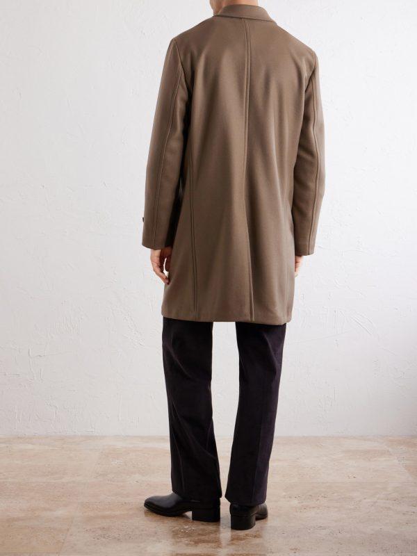 Wool-Blend Felt Coat - BK
