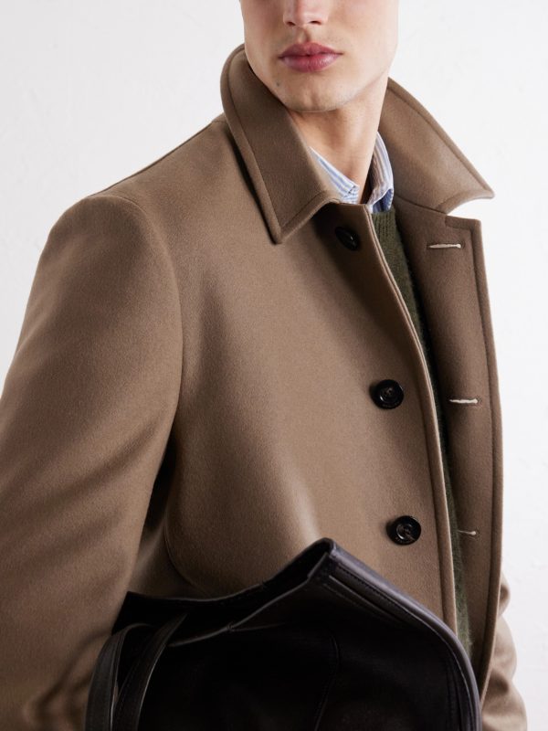 Wool-Blend Felt Coat - CU