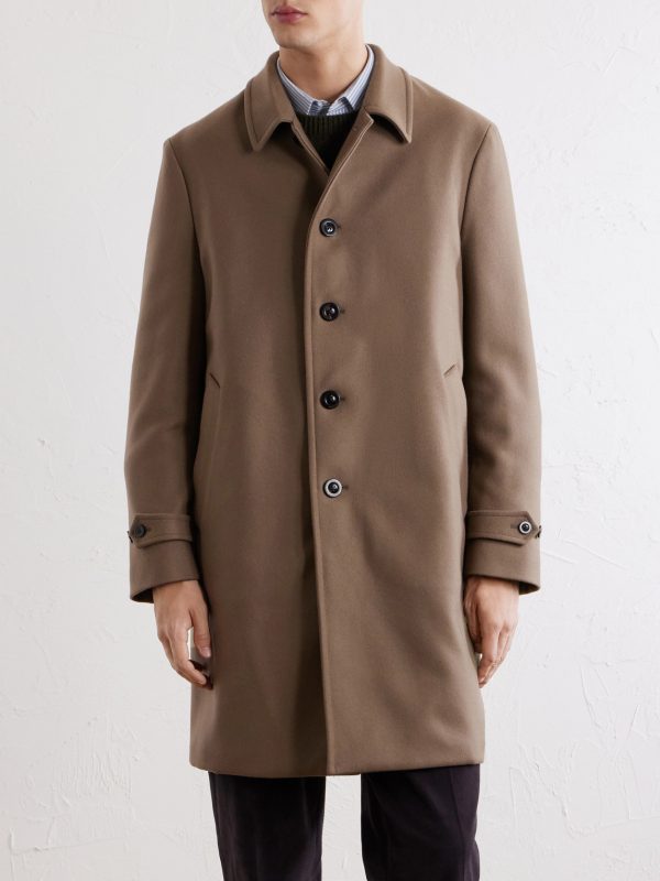 Wool-Blend Felt Coat - FR